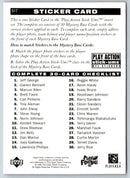 1996 Collector's Choice Update Play Action Stick-Ums Kevin Hardy