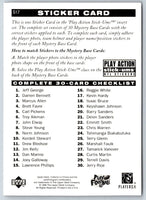 1996 Collector's Choice Update Play Action Stick-Ums Kevin Hardy #S17