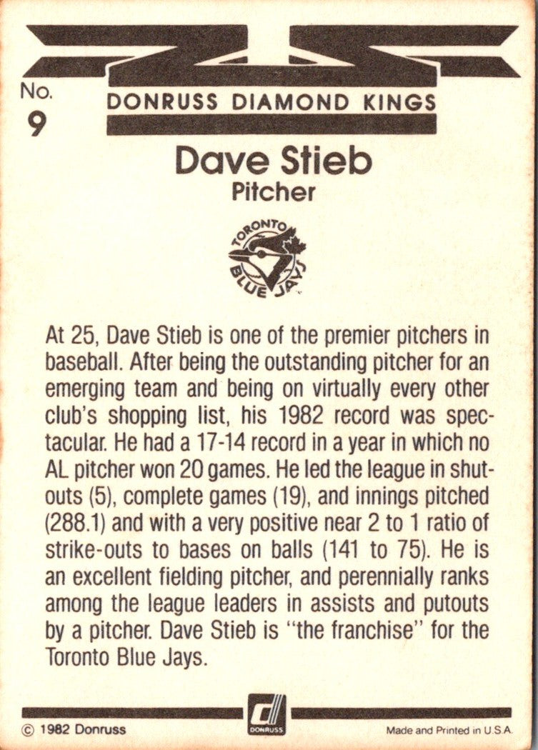 1983 Donruss Dave Stieb