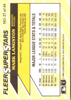 1989 Fleer SuperStars Mark Langston #27