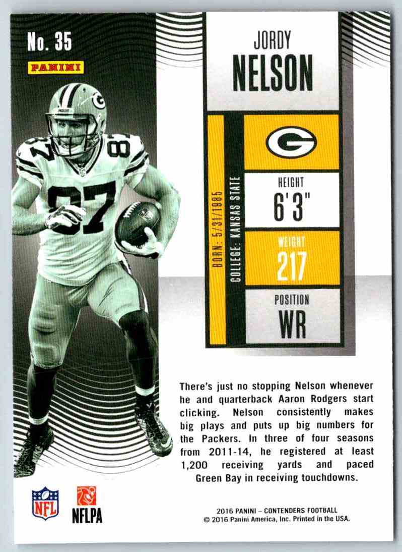2016 Contenders Jordy Nelson