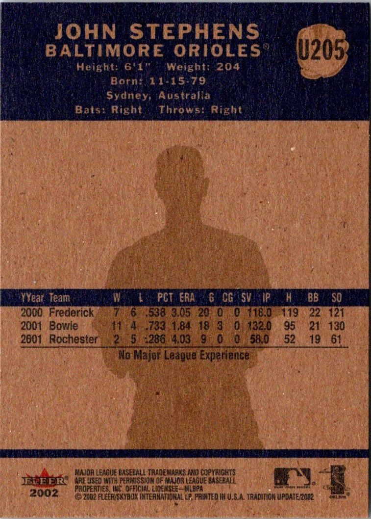 2002 Fleer Tradition Update John Stephens