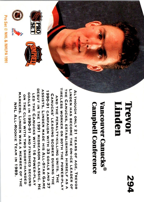 1991 Pro Set Trevor Linden #294