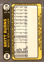 1981 Fleer Britt Burns #342B Rookie