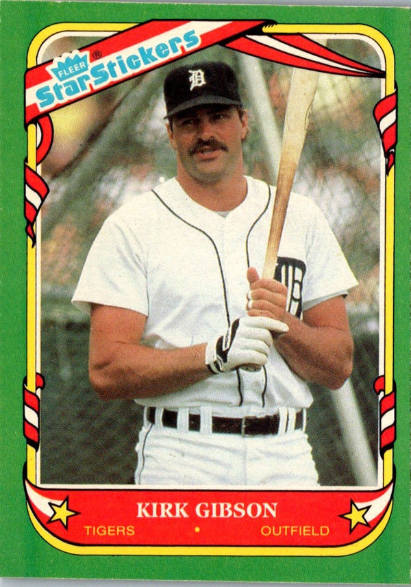 1987 Fleer Star Stickers Kirk Gibson #47