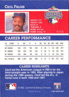 1993 Hostess Cecil Fielder #16