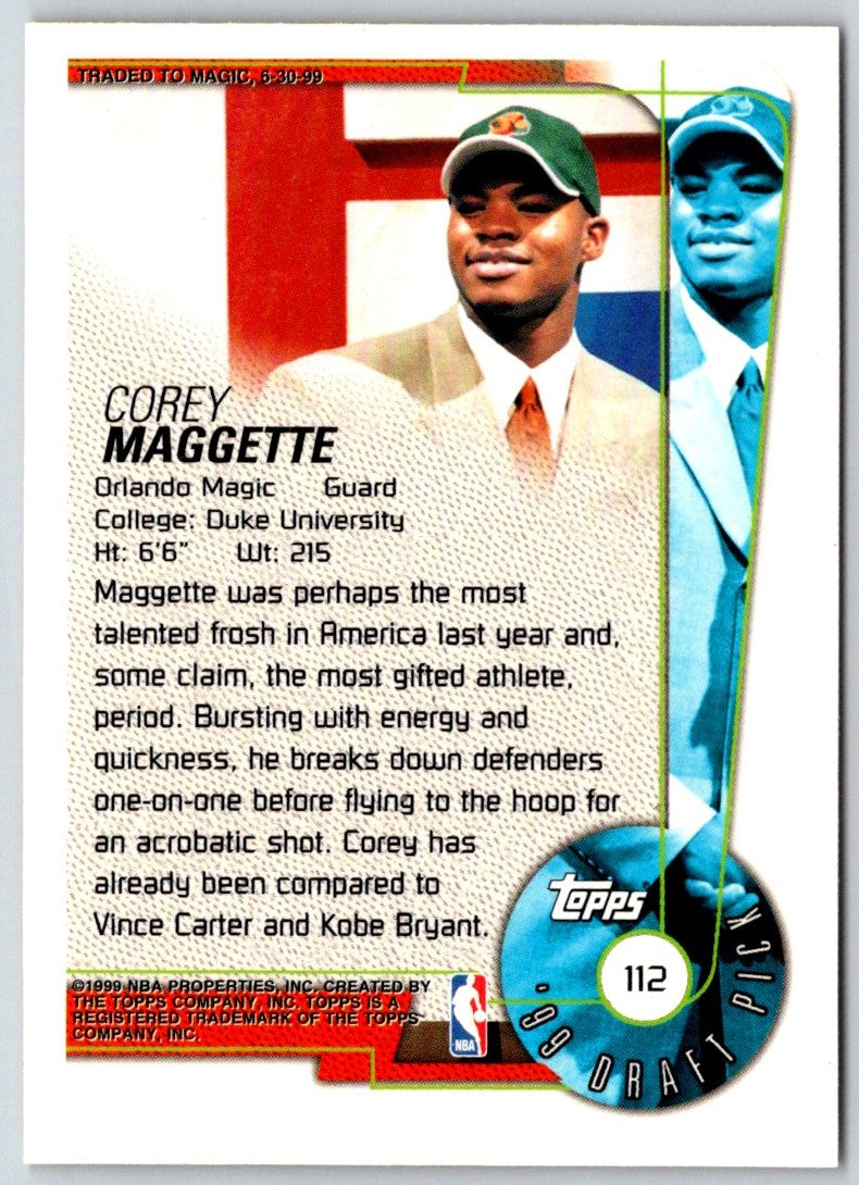 1999 Topps Tipoff Corey Maggette