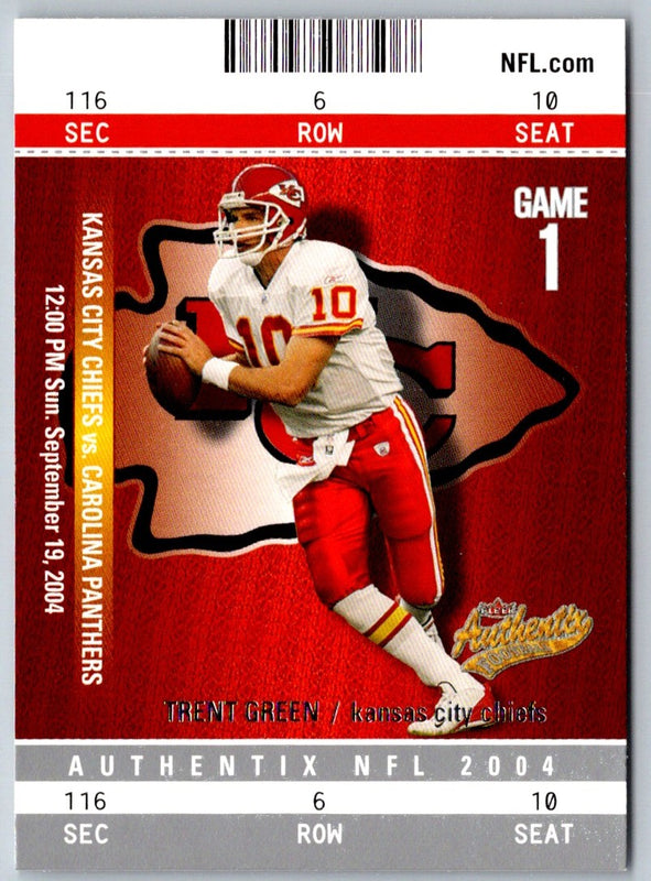 2004 Fleer Authentix Trent Green #68