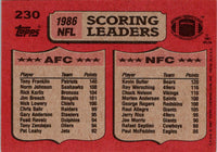 1987 Topps Tony Franklin/Kevin Butler #230 NM+