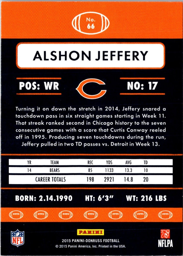 2015 Donruss Alshon Jeffery