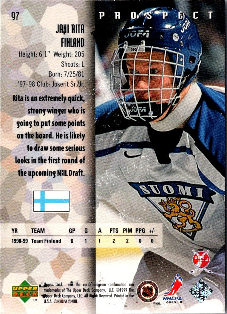 1998 Upper Deck Black Diamond Jani Rita