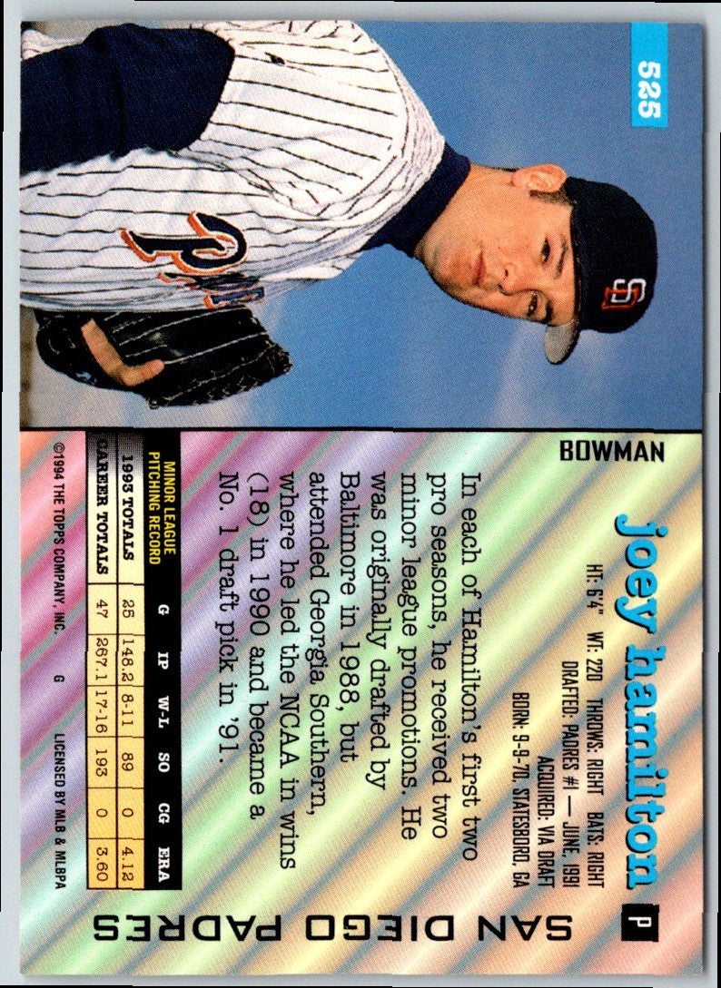 1994 Bowman Joey Hamilton