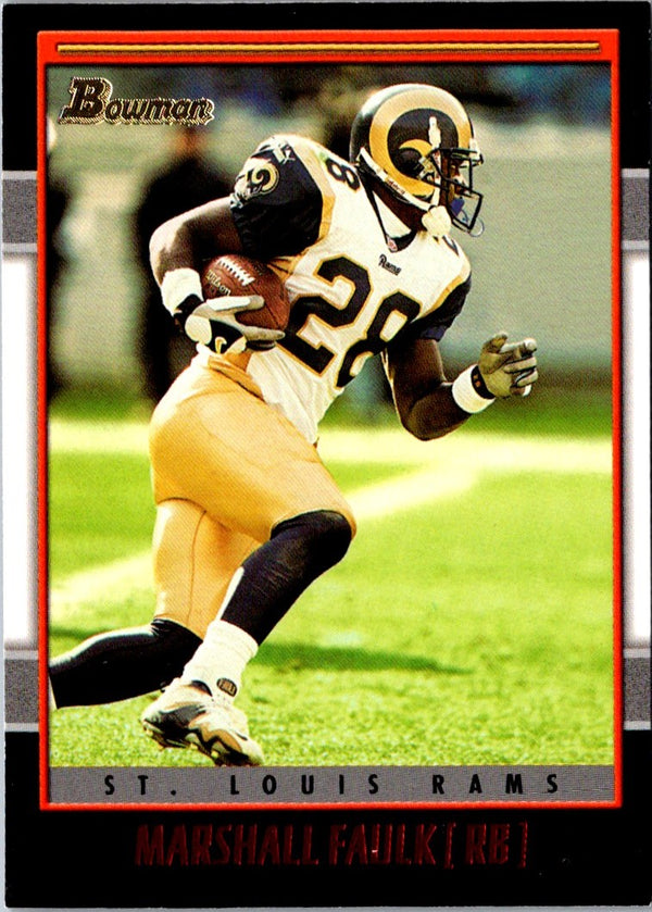 2001 Bowman Marshall Faulk #14