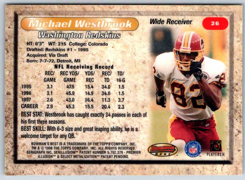 1991 Bowman BestFootball Michael Westbrook