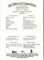 2012 Topps Allen & Ginter Jair Jurrjens #22