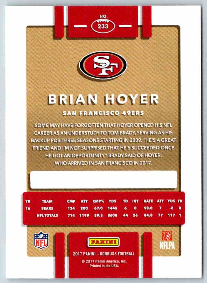 2016 Donruss Brian Hoyer