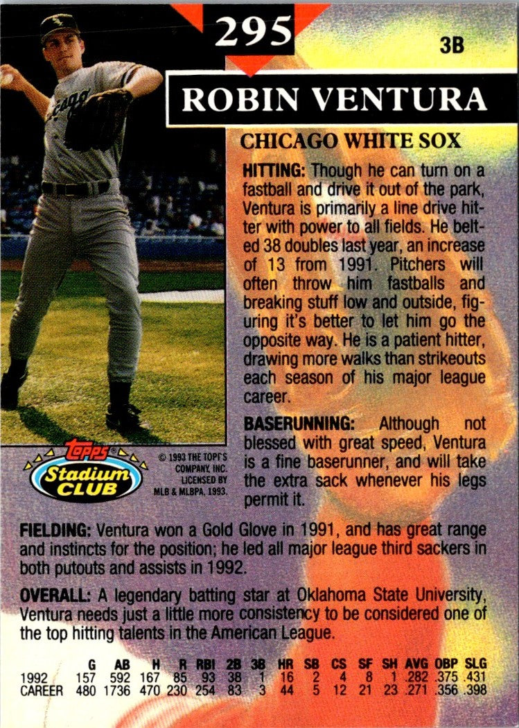 1993 Stadium Club First Day Production Robin Ventura