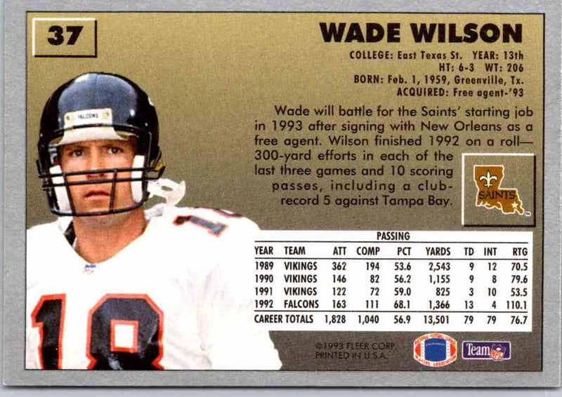 1991 Fleer Ultra Wade Wilson