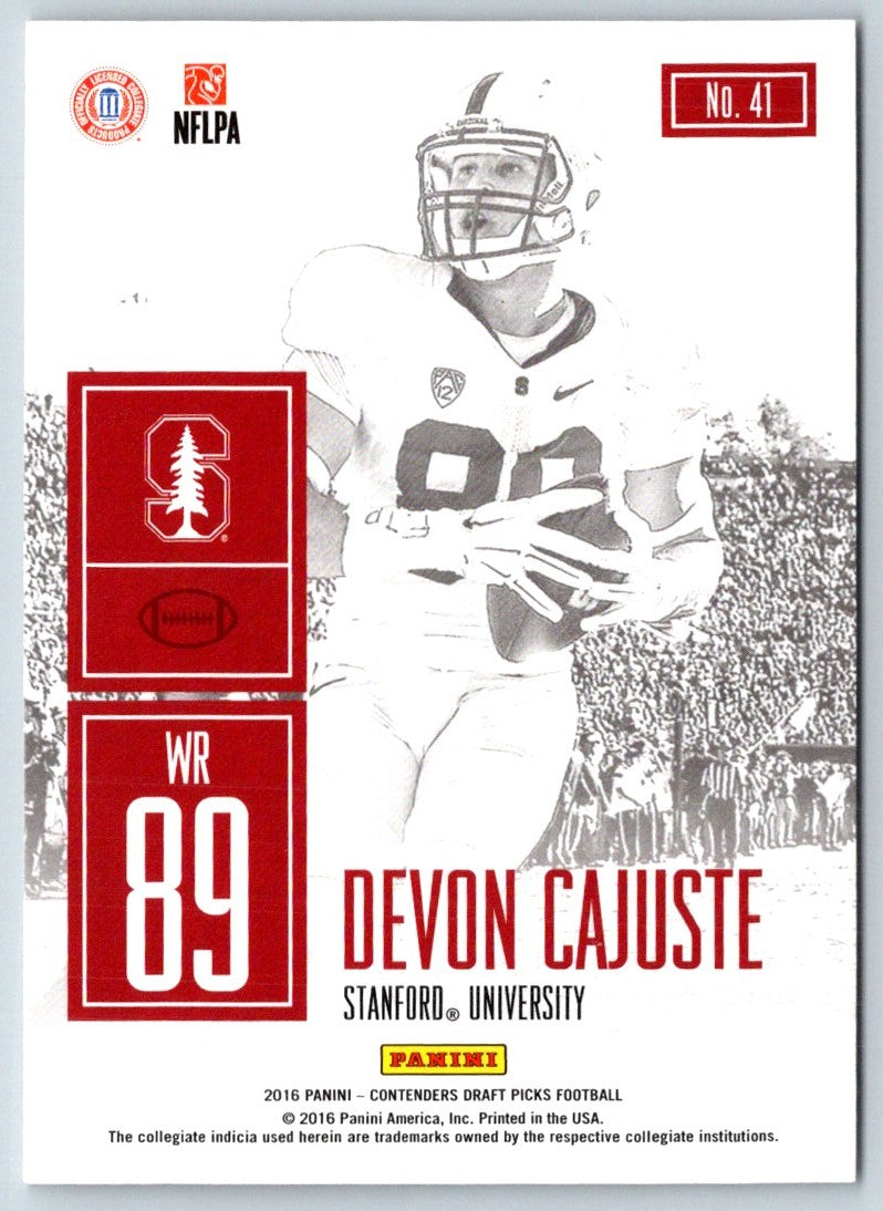 2016 Panini Contenders Draft Picks Game Day Tickets Devon Cajuste