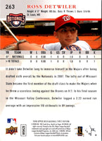 2008 Upper Deck First Edition Ross Detwiler #263 Rookie