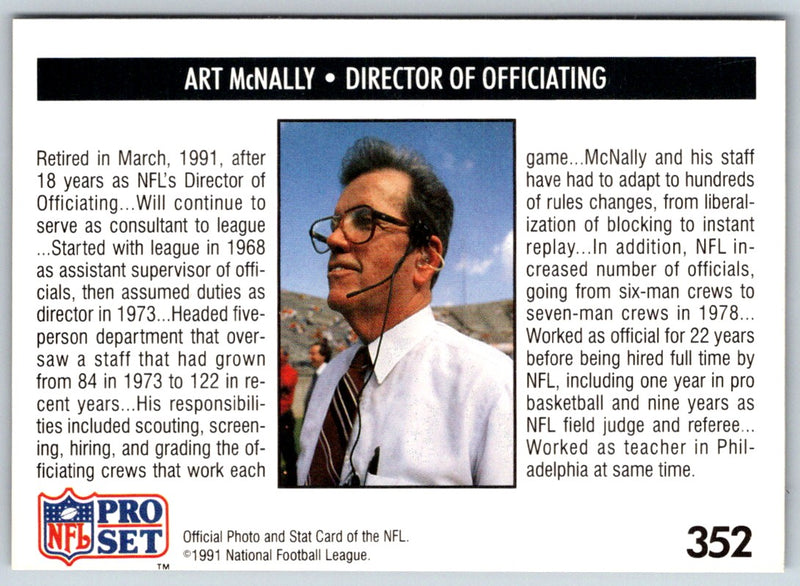 1991 Pro Set Art McNally