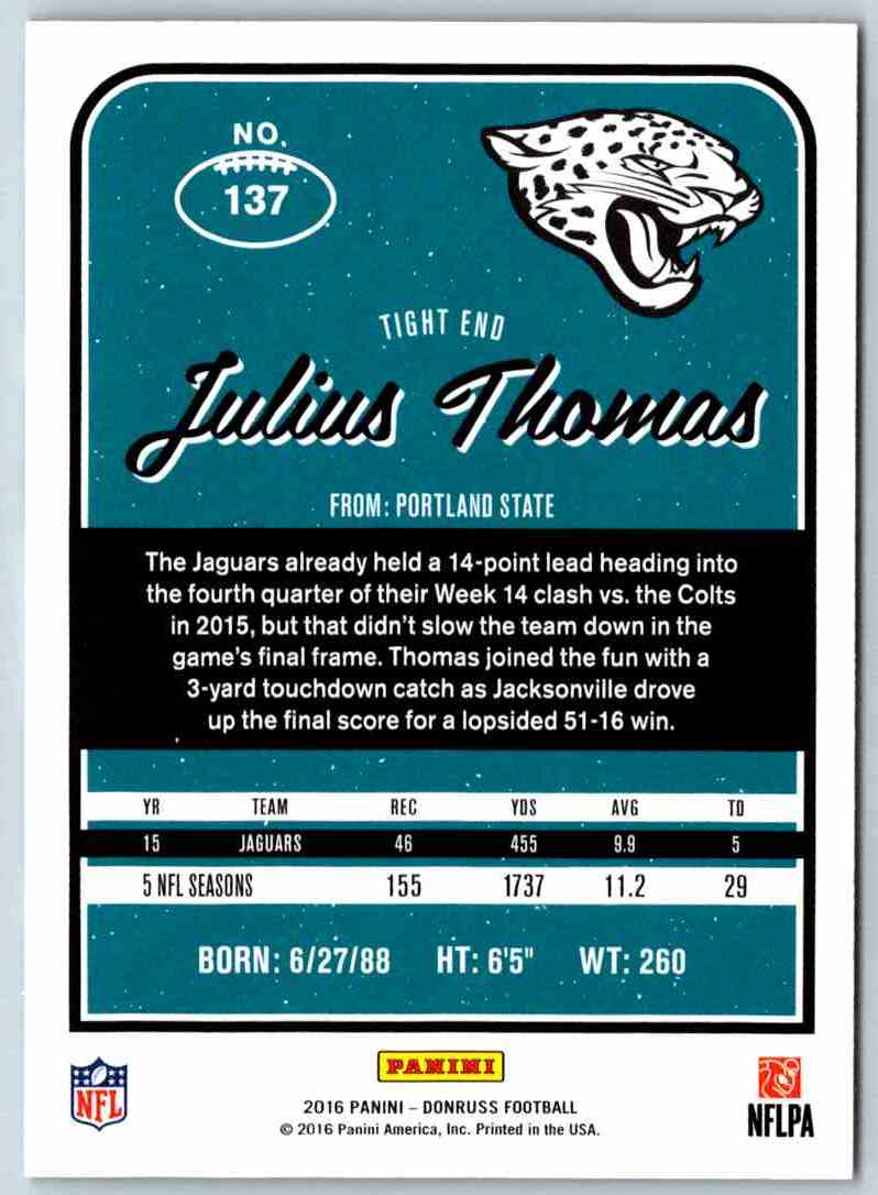 2016 Donruss Julius Thomas