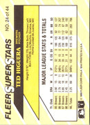 1989 Fleer SuperStars Ted Higuera