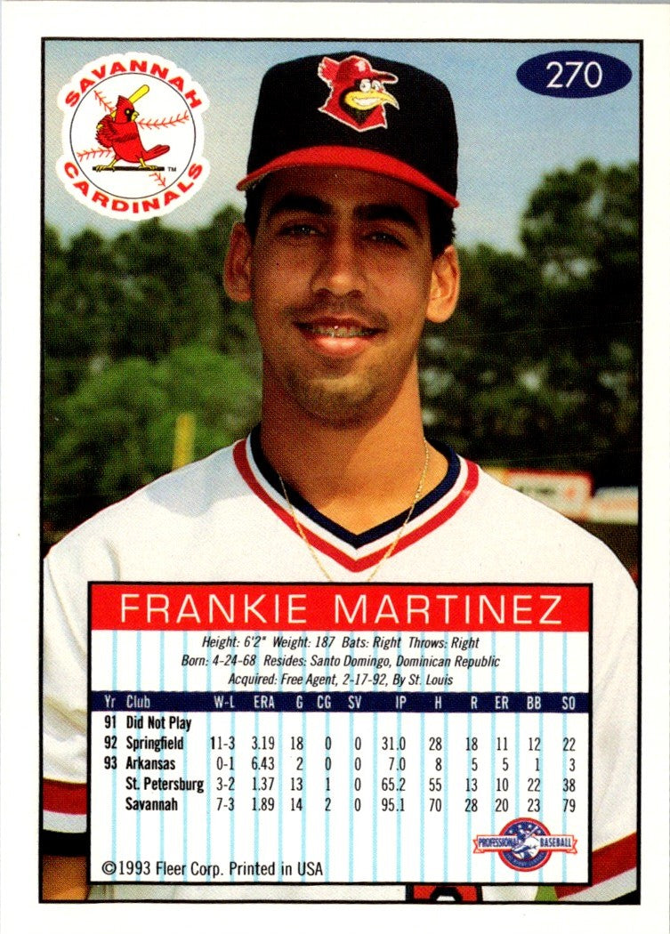 1993 Fleer Excel Frankie Martinez