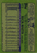 1982 Topps Rick Waits