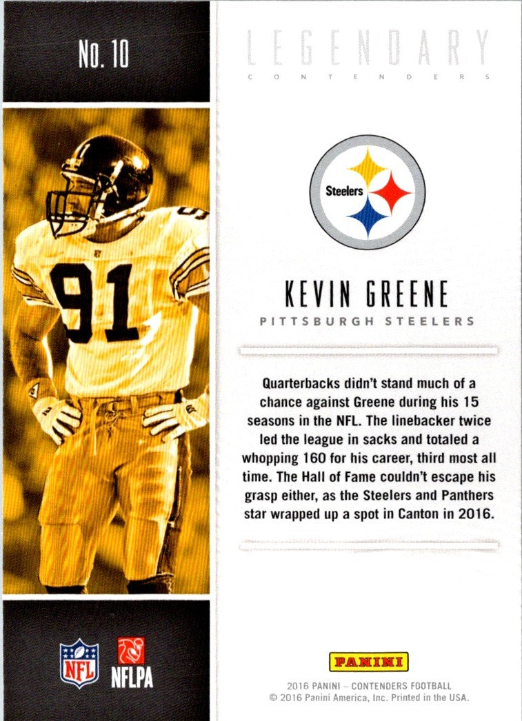 2016 Panini Contenders Legendary Kevin Greene