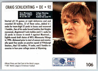 1991 Proset World League Craig Schlichting #106