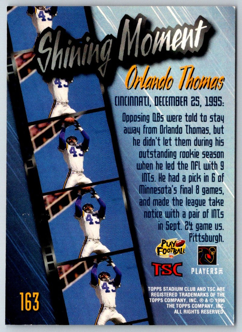1996 Stadium Club Orlando Thomas