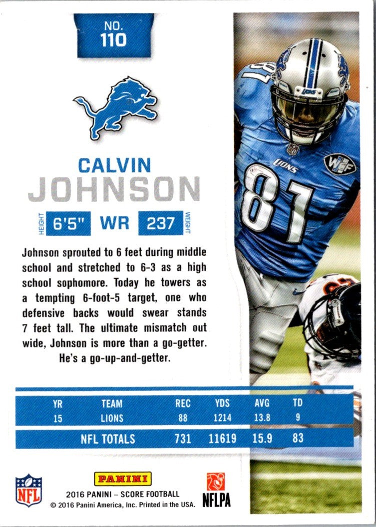 2016 Score Calvin Johnson