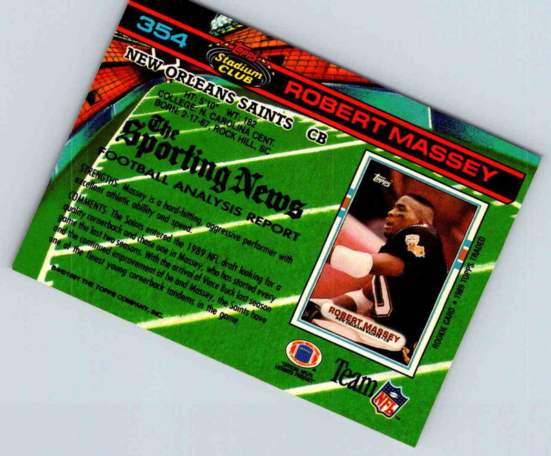1991 Topps Stadium Club Football Robert Massey