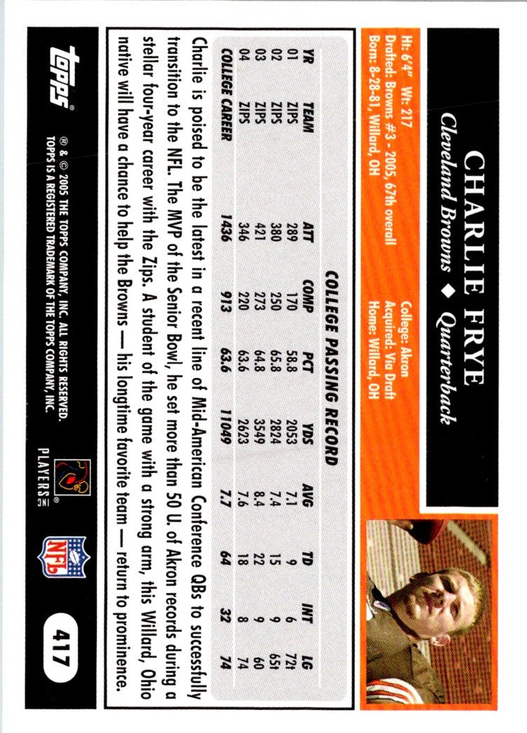 2005 Topps Charlie Frye