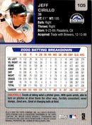 2001 Stadium Club Jeff Cirillo