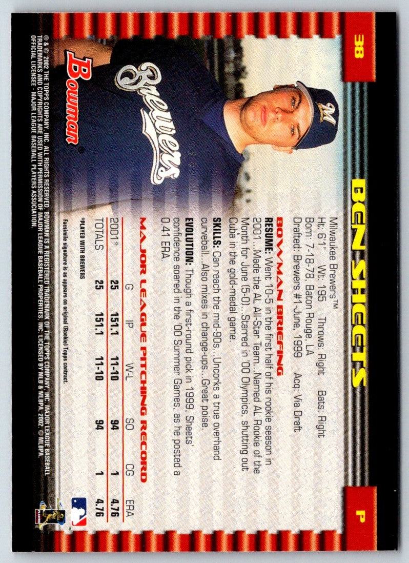 2002 Bowman Ben Sheets