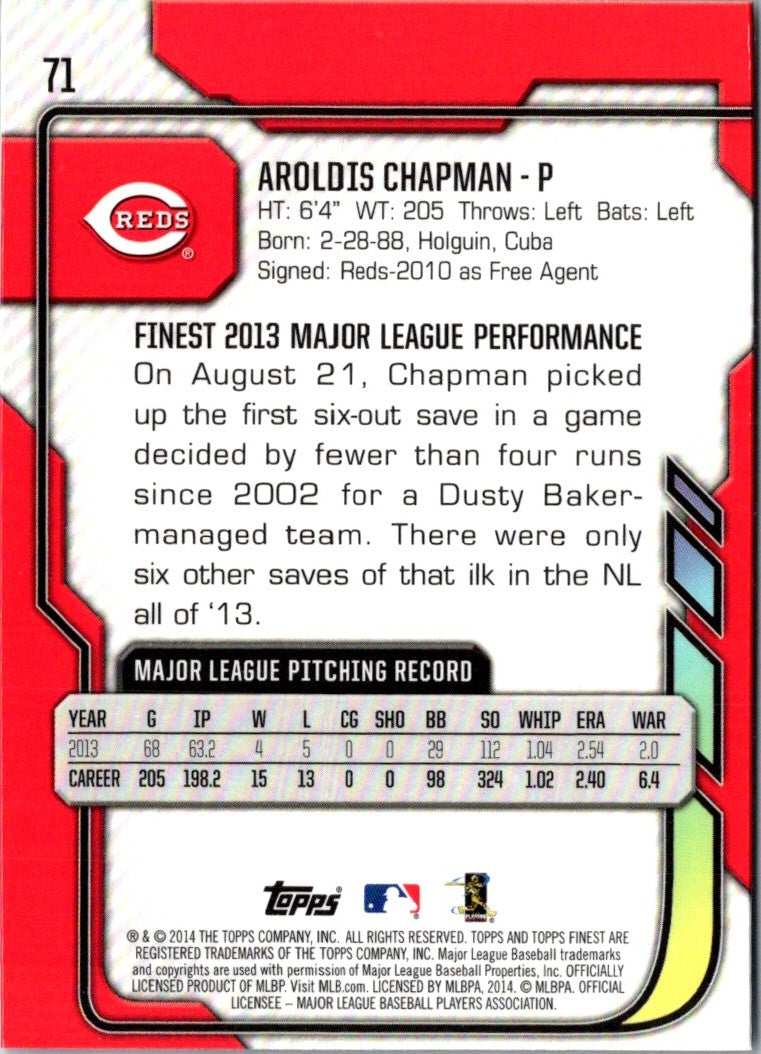 2014 Finest Aroldis Chapman