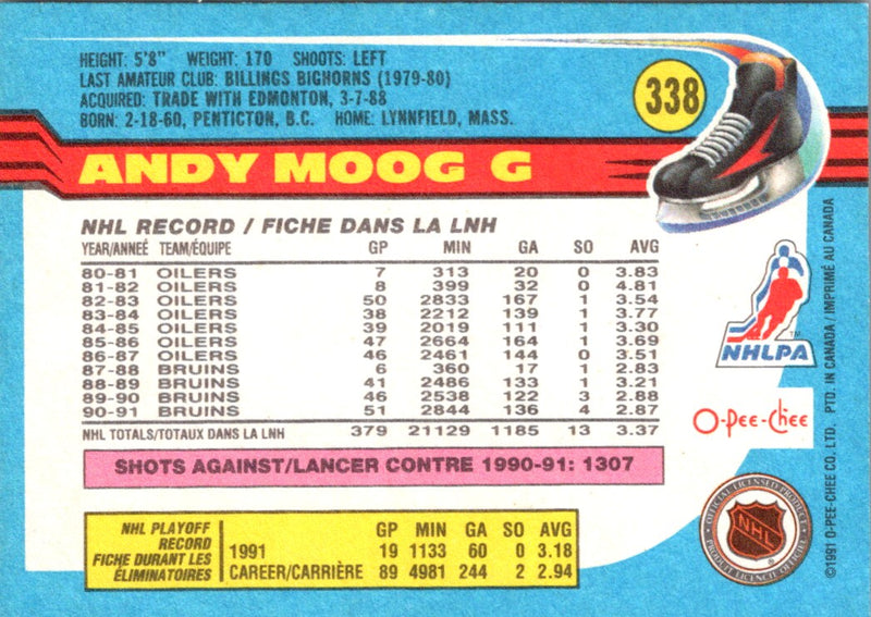 1991 O-Pee-Chee Andy Moog