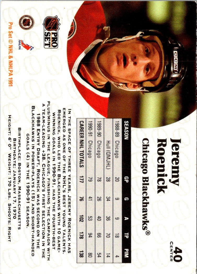 1991 Pro Set Jeremy Roenick