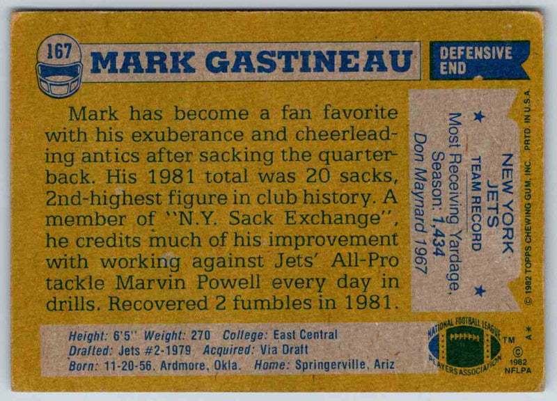 1982 Topps Mark Gastineau