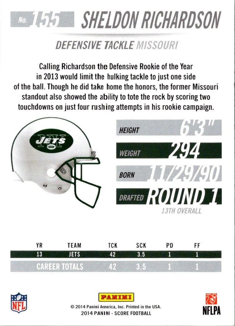 2014 Score Sheldon Richardson