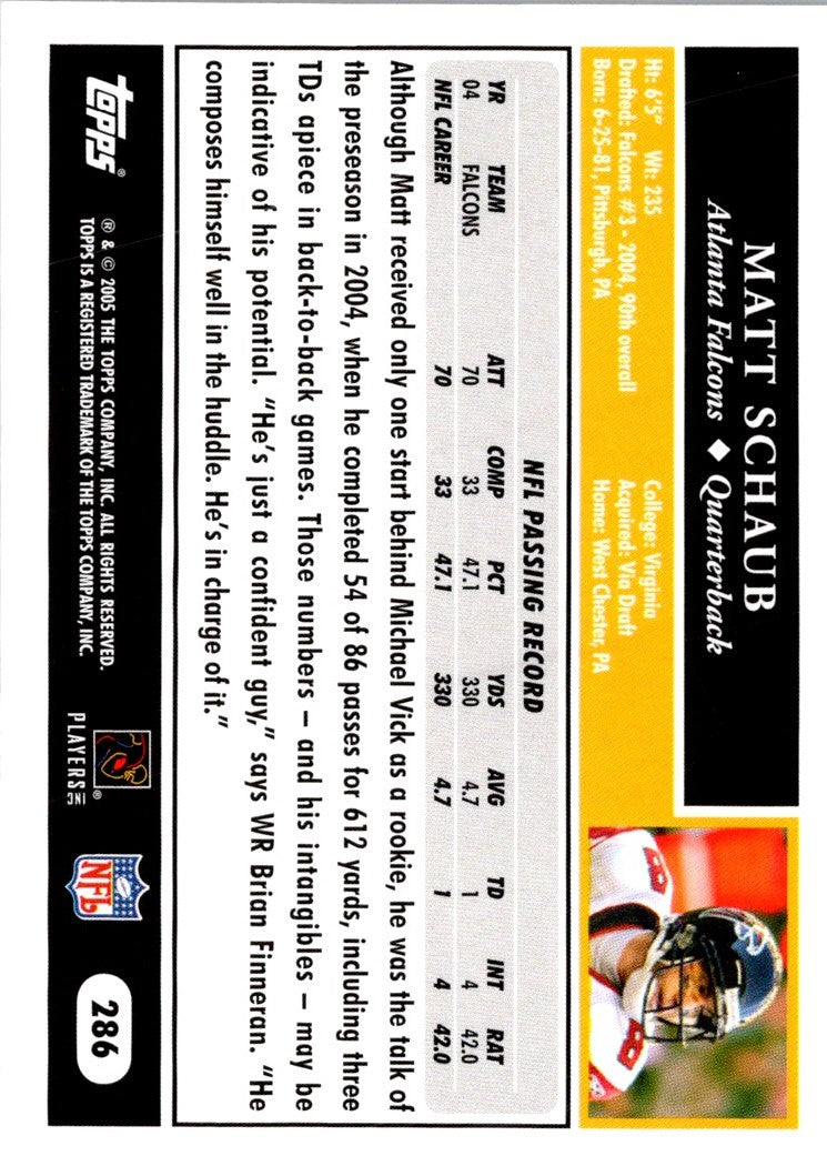 2005 Topps Matt Schaub