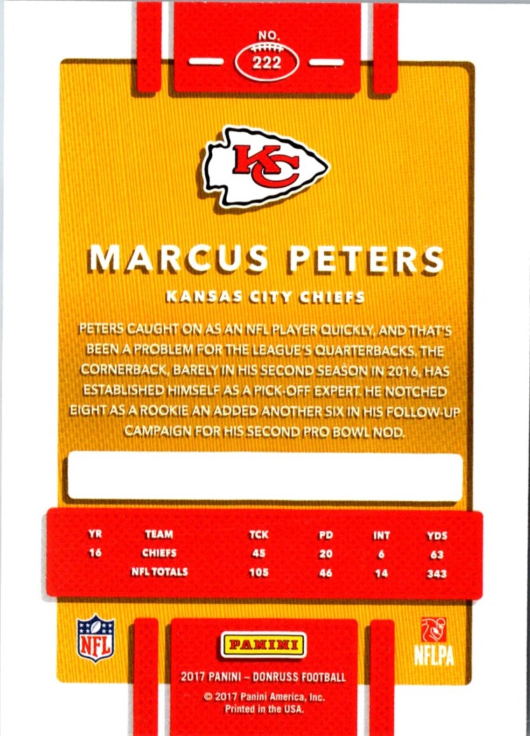 2017 Donruss Marcus Peters