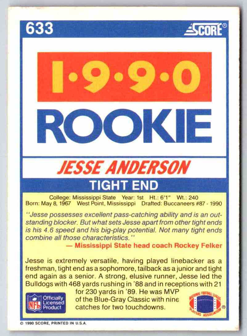 1990 Score Jesse Anderson