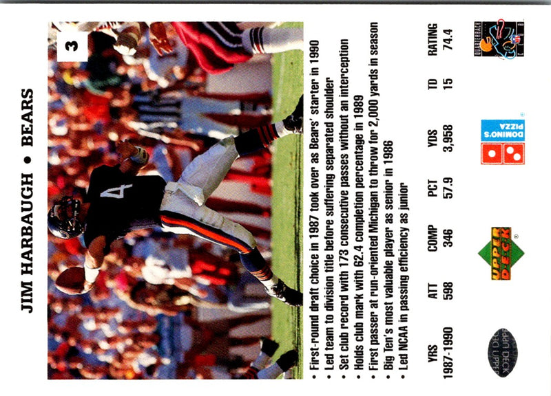 1991 Domino's The Quarterbacks Jim Harbaugh