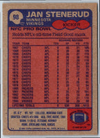 1985 Topps Jan Stenerud #98