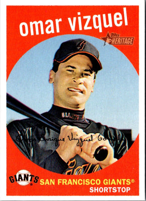2008 Topps Heritage Omar Vizquel #52