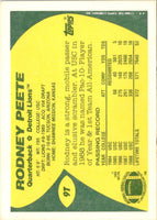 1989 Topps Traded Rodney Peete #9T Rookie