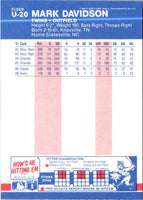 1987 Fleer Update Glossy Mark Davidson #U-20